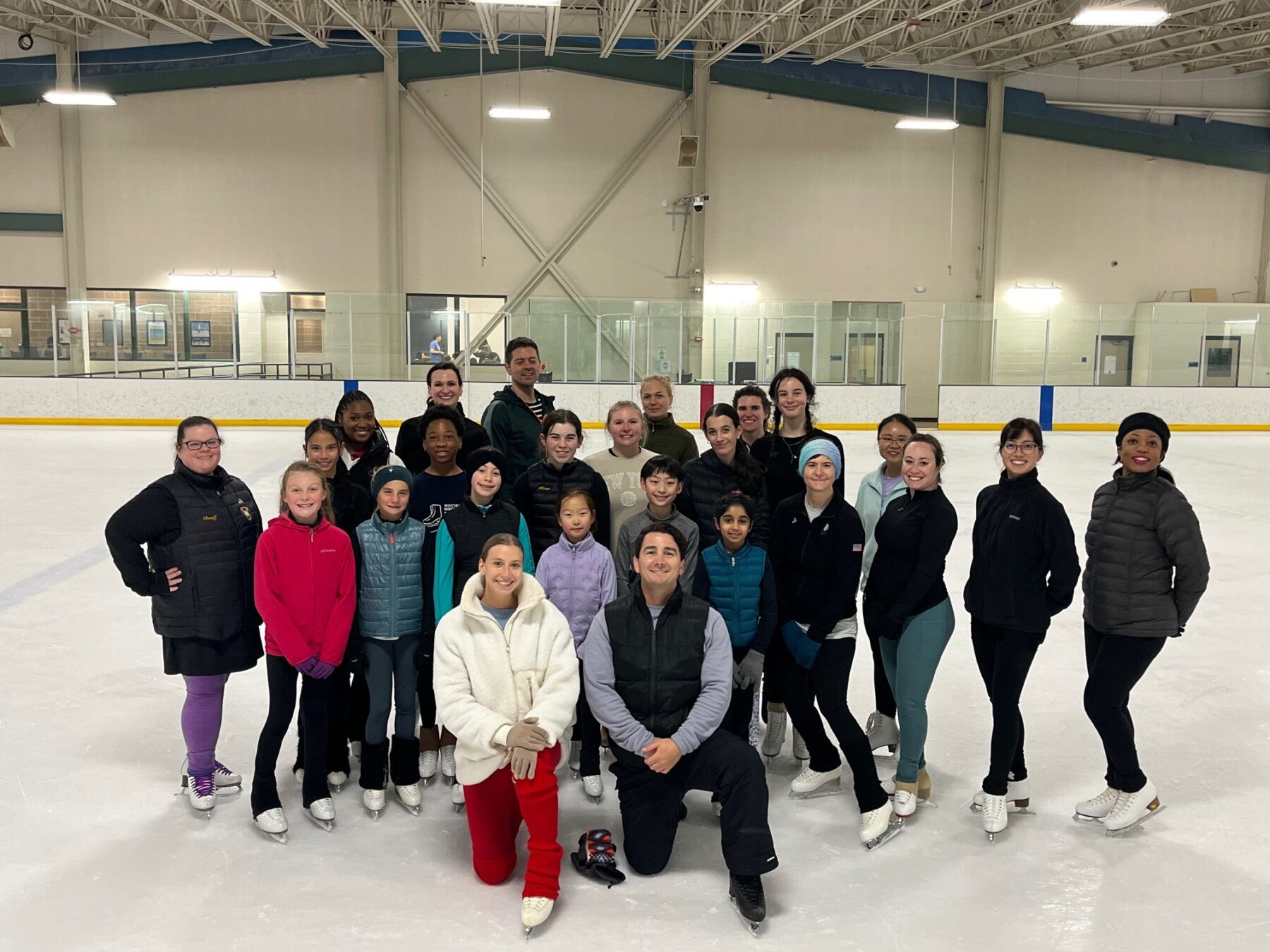 Skaters posing from a camp